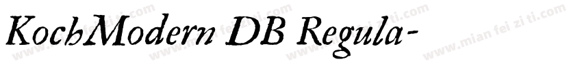 KochModern DB Regula字体转换